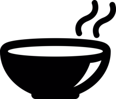 Hot Soup Bowl Outline Svg File, Free Vectors File